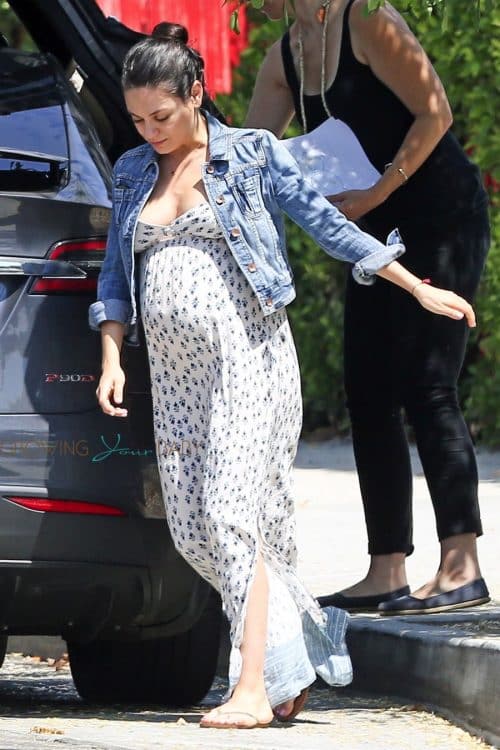 Pregnant Mila Kunis Out In LA