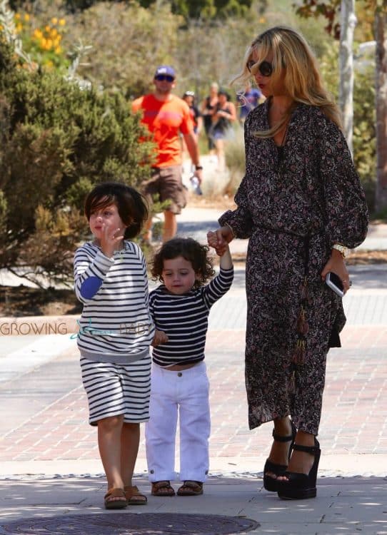 Rachel Zoe with son Kai and Skyler at the malibu Chili Cook out