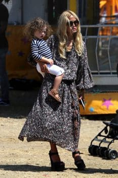 Rachel Zoe with son Kai at the malibu Chili Cook out