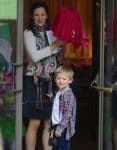 Jennifer Garner and son Sam Affleck leaving church