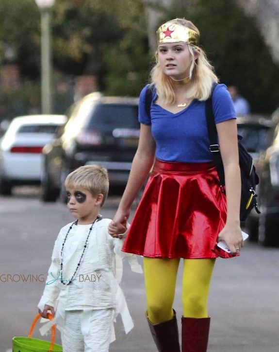 Ava Phillippe out for halloween 2016 with brother tennessee