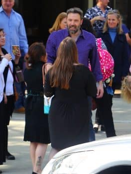 Ben Affleck leaves church with Seraphina and Sam