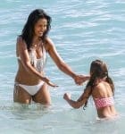 Padma Lakshmi & Her Daughter Krishna Dell Enjoy A Beach Day In Miami