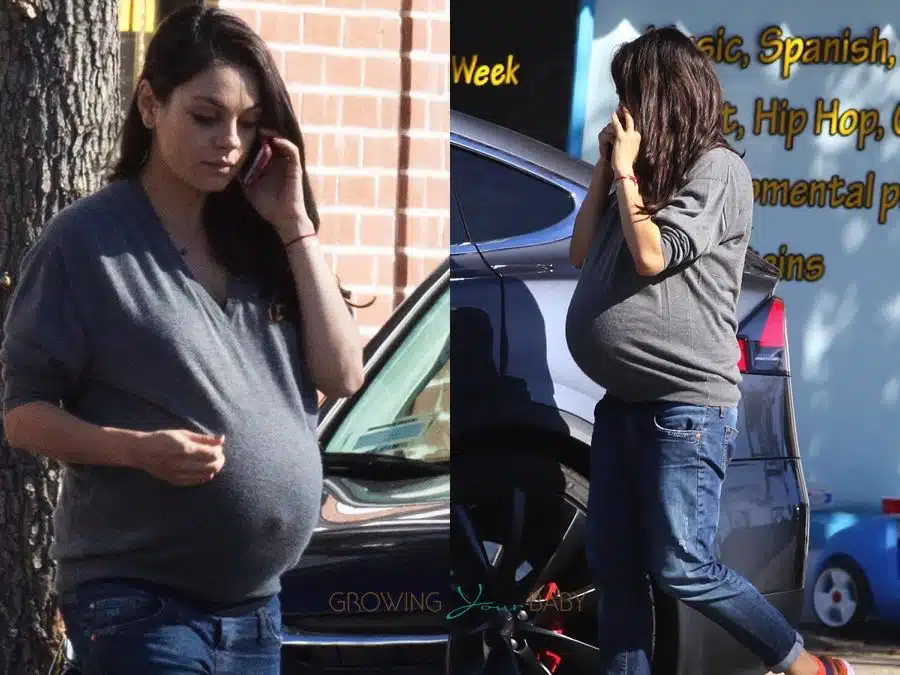 Very pregnant Mila Kunis out in LA Nov 2016