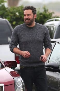 Ben Affleck arrives at church with his family