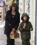 Actress Angelina Jolie is spotted out getting ice cream with her kids Shiloh and Knox in Crested Butte Colorado