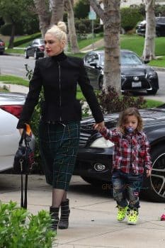 Gwen Stefani arrives at church with son Apollo Rossdale