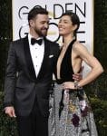 Jessica Biel and Justin Timberlake at the 74th Annual Golden Globe Awards
