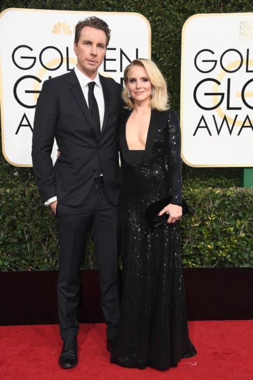 Kristen Bell and Dax Sheppard at the 74th Annual Golden Globe Awards