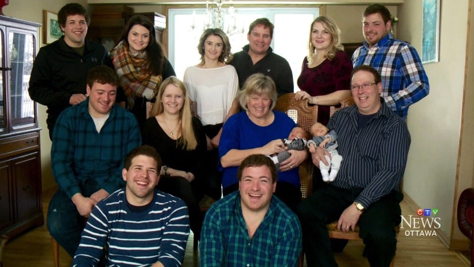 Laurie and Pat Scissons with their kids and grandbabies