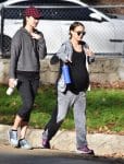 Pregnant Actress Natalie Portman Goes For A Hike At Griffith Park with a friend