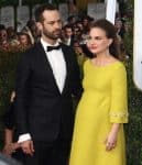 Pregnant Natalie Portman and Benjamin Millepied at the 74th Annual Golden Globe Awards