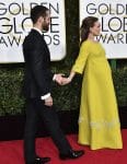 Pregnant Natalie Portman, Benjamin Millepied at the 74th Annual Golden Globe Awards