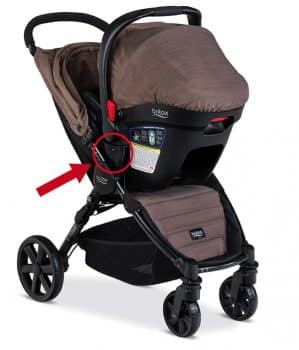 B-Agile 4 stroller (in travel system mode)