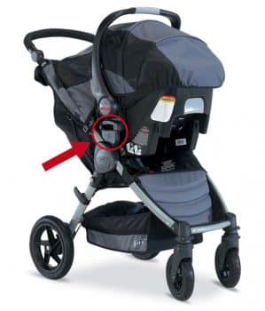 BOB-Motion stroller (in travel system mode)