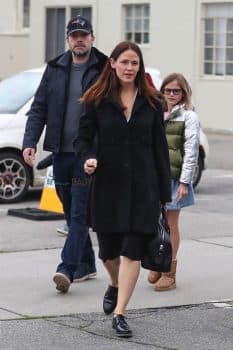 Ben Affleck & Jennifer Garner attend church service with their children on Super Bowl Sunday