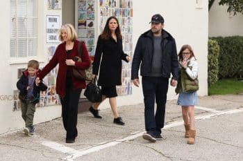 Ben Affleck and Jennifer Garner attend church service with their children on Super Bowl Sunday