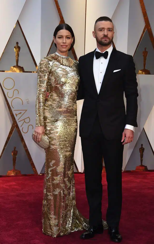 Jessica Biel and Justin Timberlake at the 89th Annual Academy Awards