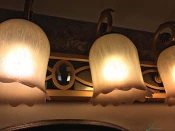 WDW Port Orleans Riverside Royal Room - bathroom light with gems