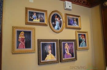 WDW Port Orleans Riverside Royal Room - princess wall