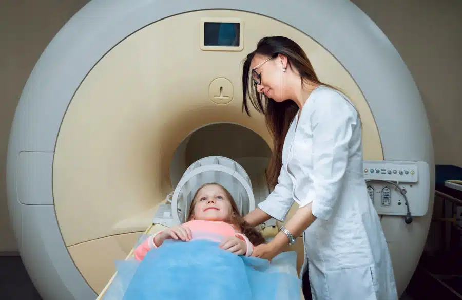 child having an MRI