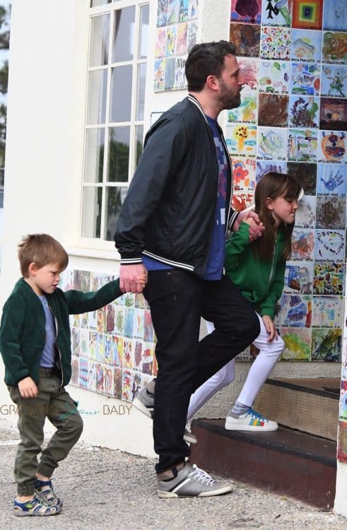 Ben Affleck arrives at church with Sam and seraphina