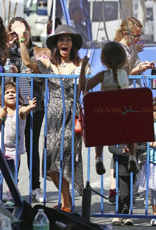 Jenna Dewan Takes Her Daughter Everly To The Farmer's Market In Studio City LA