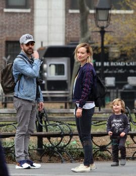 Olivia Wilde & Jason Sudeikis Take A Walk In Washington Square Park