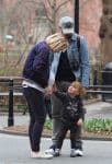 Olivia Wilde & Jason Sudeikis Take A Walk In Washington Square Park, NYC with son Otis