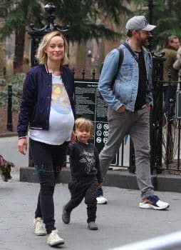 Olivia Wilde & Jason Sudeikis Take A Walk In Washington Square Park with son Otis