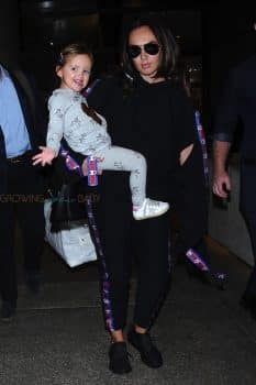 Tamara Ecclestone arrives at LAX with daughter Sophia
