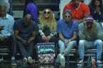 A very pregnant Beyonce and Jay Z sit courtside at the Clippers game