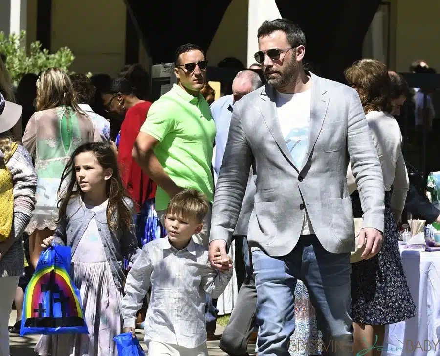 Ben Affleck leaves church with kids Sam and Seraphina after Sunday Service