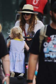 Drew Barrymore out for a stroll with her kids, Olive & Frankie in NYC