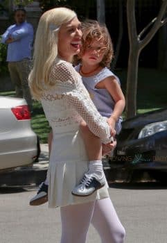 Gwen Stefani leaves Sunday Service with her son Apollo Rossdale