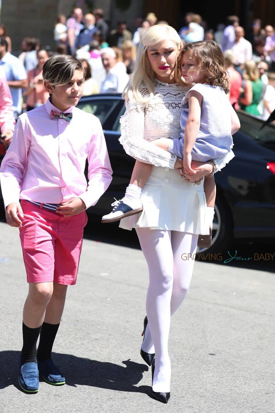 Gwen Stefani leaves Sunday Service with her sons Apollo and Kingston Rossdale