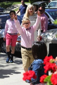 Gwen Stefani leaves Sunday Service with her sons Zuma and Kingston Rossdale