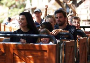 Kourtney Kardashian and Scott Disick at Disneyland with kids Mason and Penelope