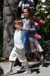 Sam and Seraphina Affleck leave church after Sunday Service