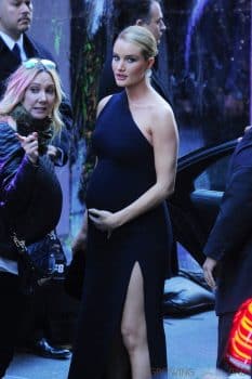 pregnant Rosie Huntington-Whiteley arrives at Radio City for 'The Fate of the Furious'