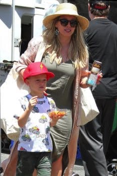 Hillary Duff and son Luca at the Farmers Market