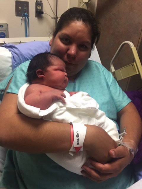New mom Colleen with son Shawn Tyson Williams Burgoyne
