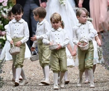 Prince George at the wedding of his aunt Pippa Middleton and James Matthews at St Mark's Church Englefield in Berkshire