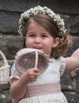 Princess Charlotte at the wedding of her aunt Pippa Middleton and James Matthews at St Mark's Church Englefield in Berkshire