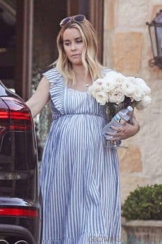 Very Pregnant Lauren Conrad looks ready to pop as she attends her Baby Shower