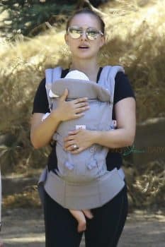 Birthday girl Natalie Portman out for a hike with her daughter