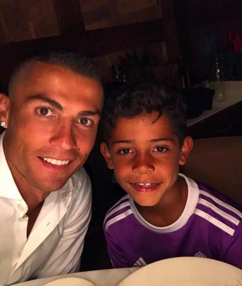 Cristiano Ronaldo with son Cristiano Ronaldo Jr.