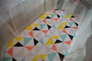 Fisher Price Soothing Motions Bassinet - jonathon adler print mattress