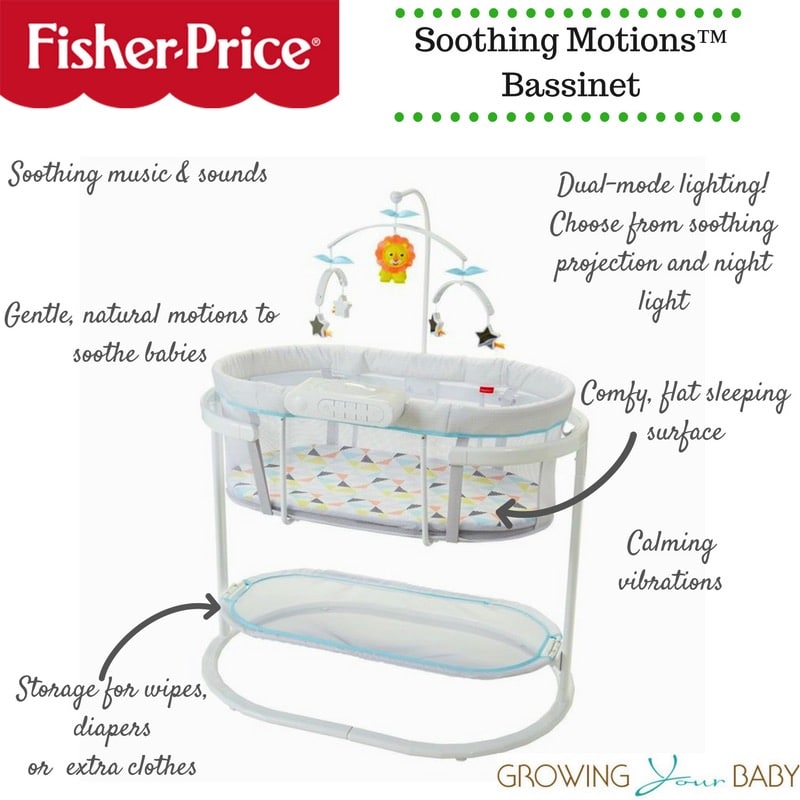 fisher price soothing sounds bassinet