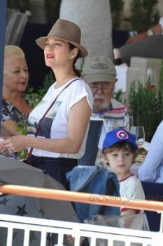 Marion Cotillard with son Marcel Canet at Jumping at the Saint Tropez Athina Onassis Horse Show